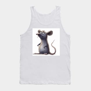 Cute Rat Drawing Tank Top